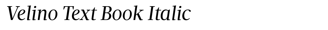 Velino Text Book Italic